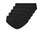 Set van vijf zwarte slips met kanten afwerking.