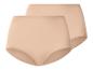 Twee beige damesonderbroeken met hoge taille