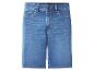 Blauwe denim shorts met vervaagd effect en zakken