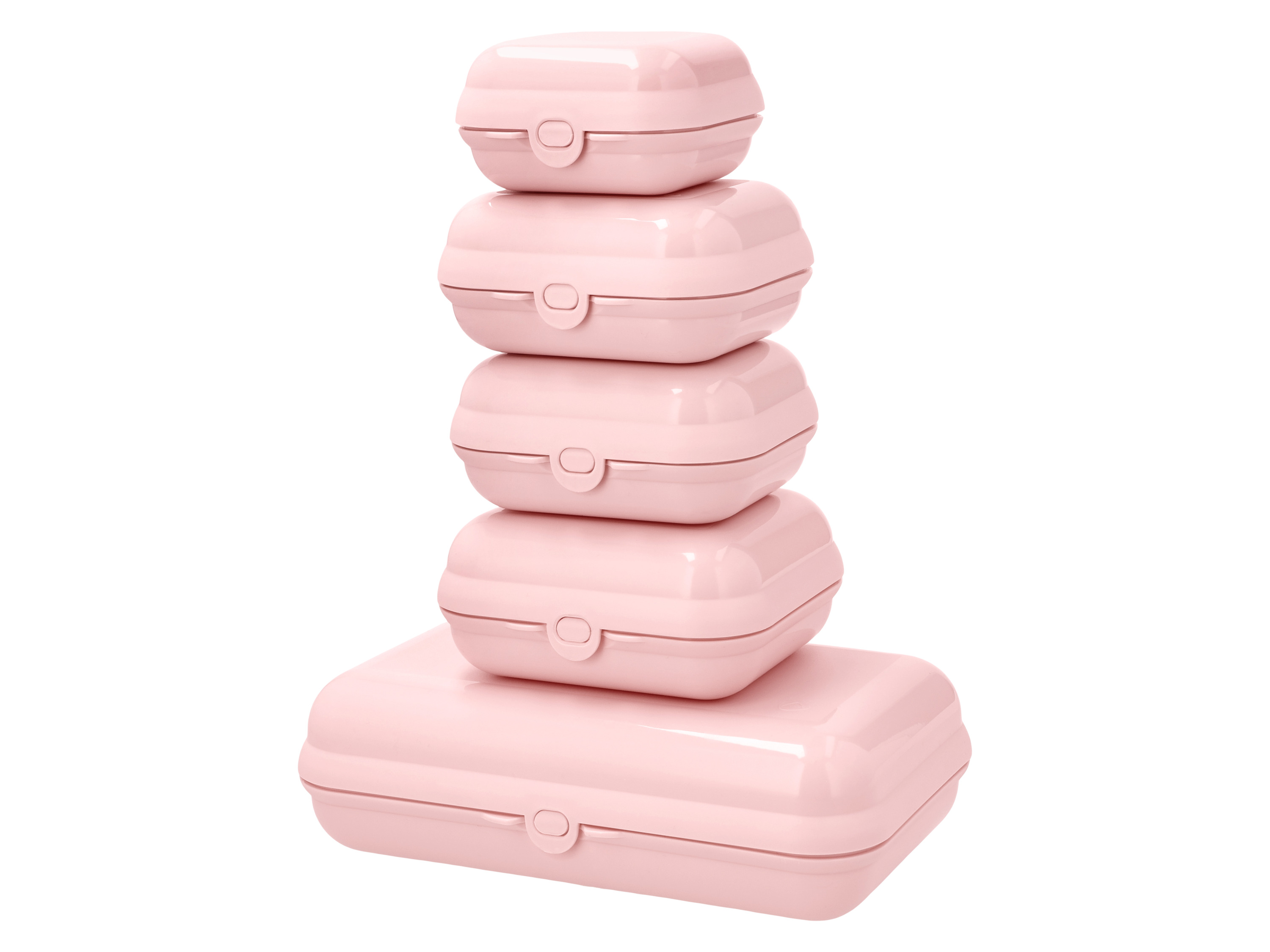 SILVERCREST Broodtrommelset, 5-delig (Roze)