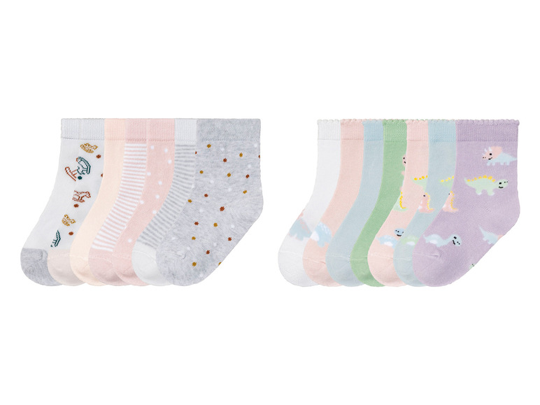 Ga naar volledige schermweergave: lupilu® Peuters meisjes sokken, 7 paar, met bio-katoen - afbeelding 1