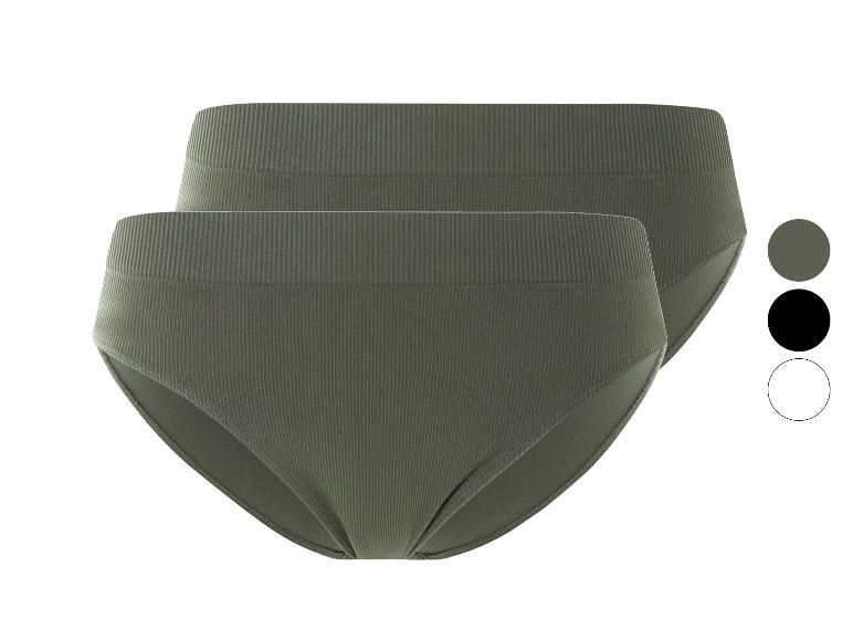 Twee olijfgroene katoenen slips.