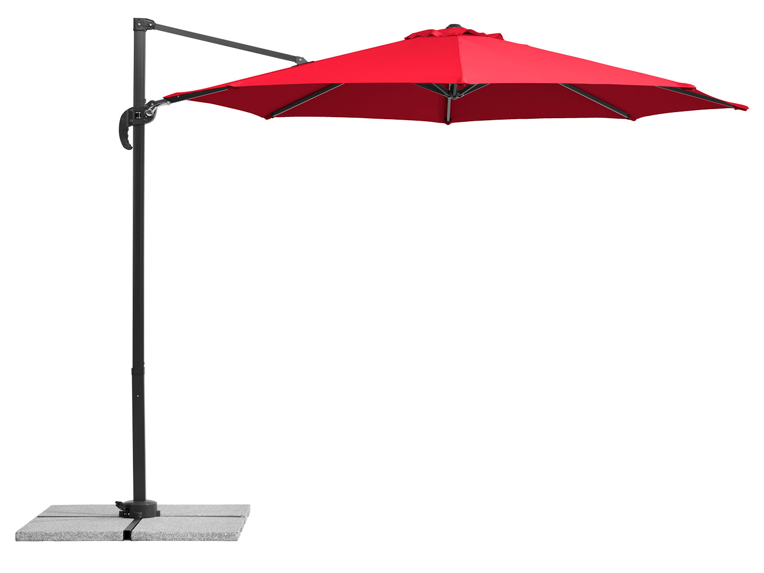 Schneider Zweefparasol Rhodos Junior 300 cm (Rood)