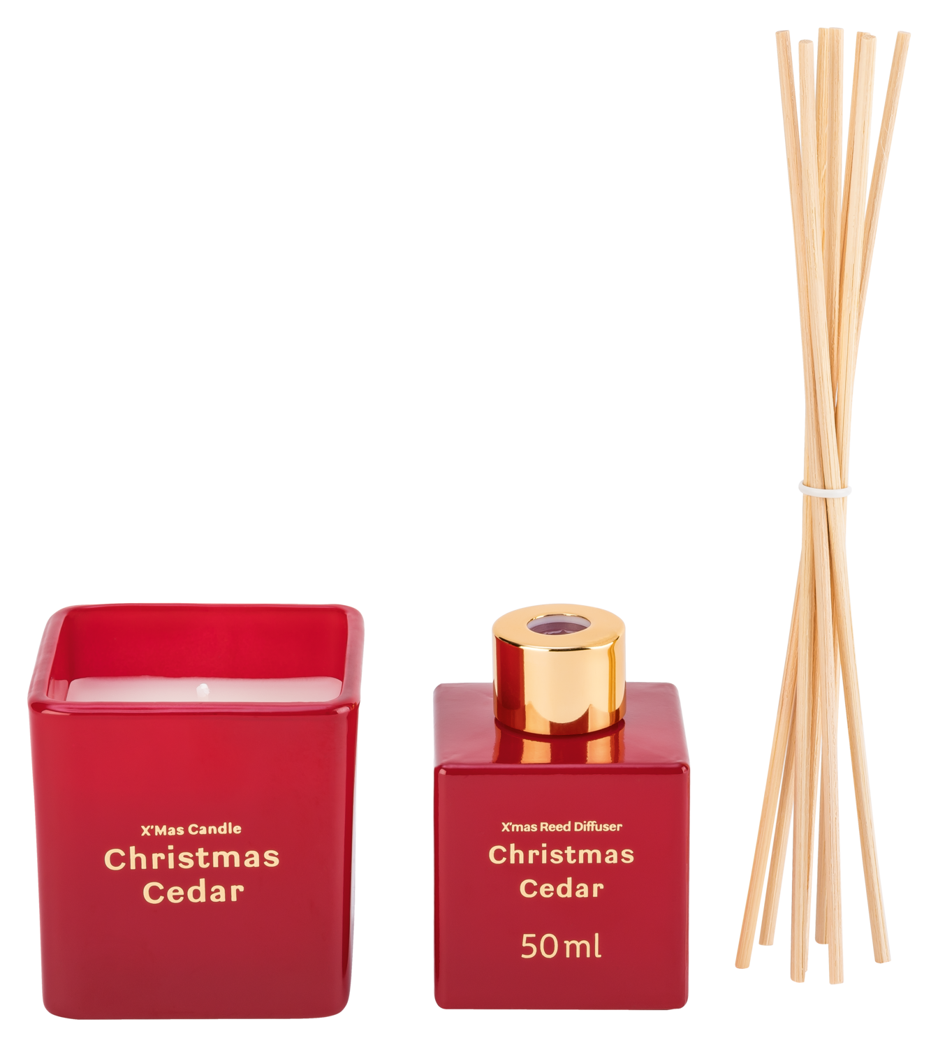 LIVARNO Geurkaars en geurstokjes, 50 ml (Rood)