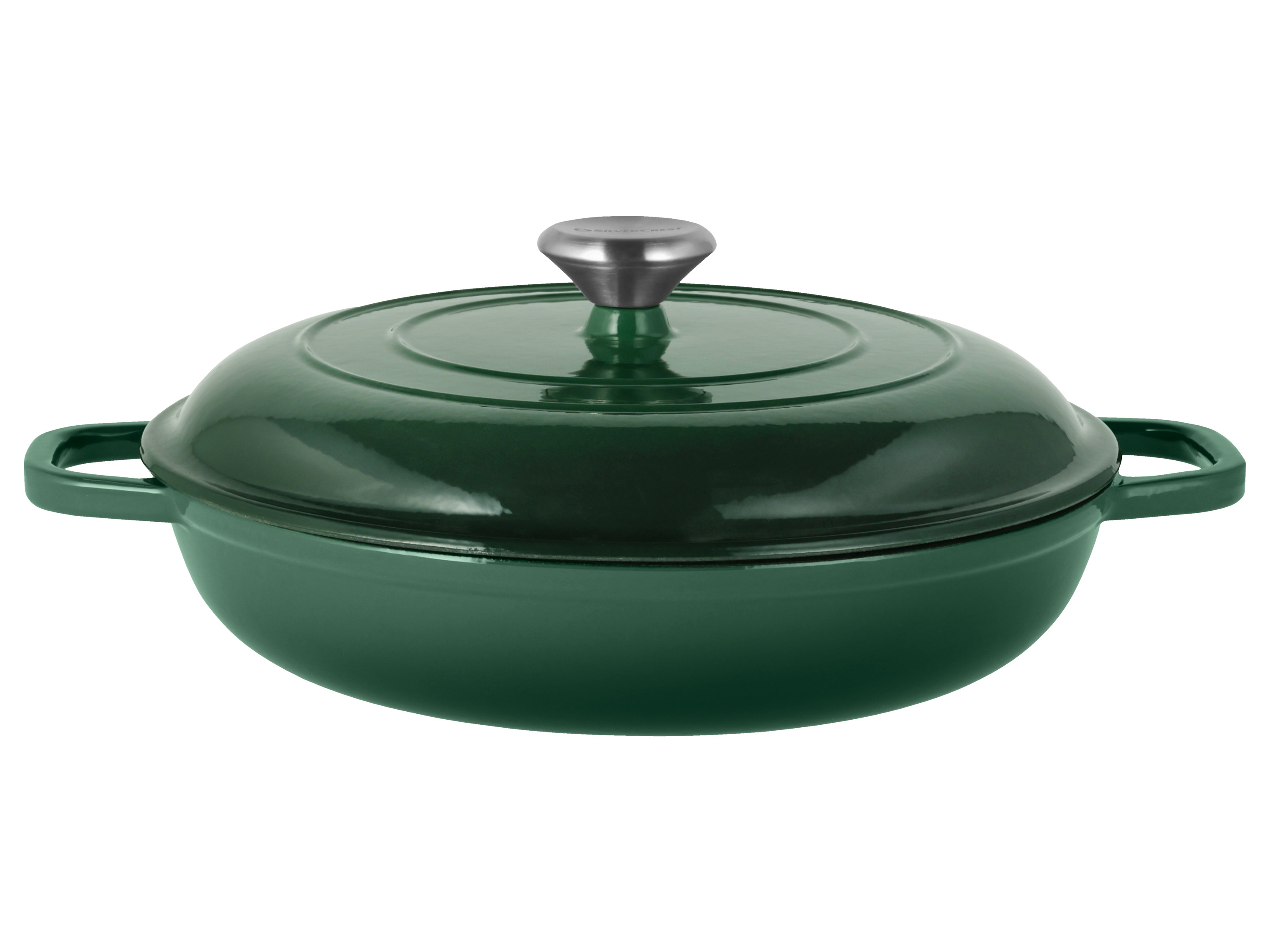 SILVERCREST Gietijzeren hapjespan, Ø30 cm (groen)