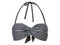 Zwarte en witte gestreepte bikini-top