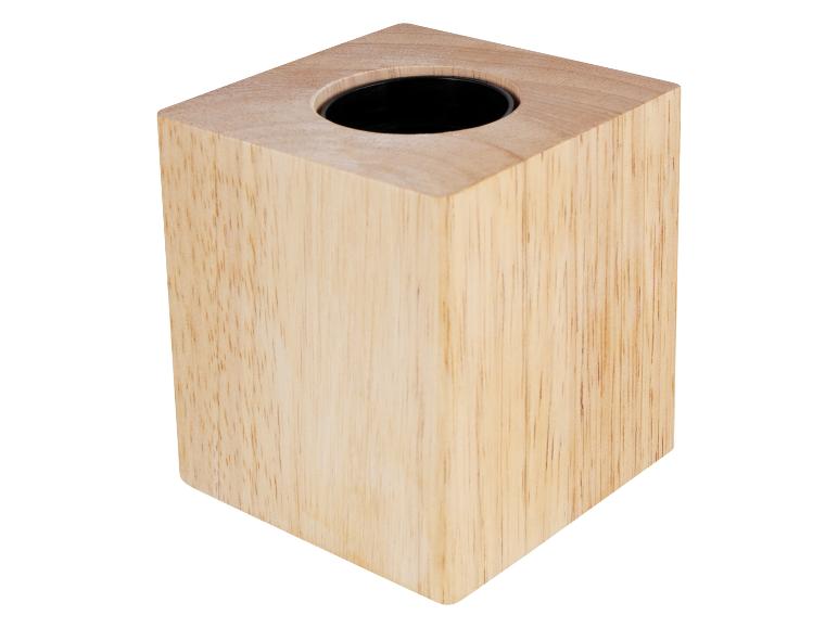Houten tissuebox met ronde opening