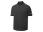 Zwart fietsshirt met lange rits.