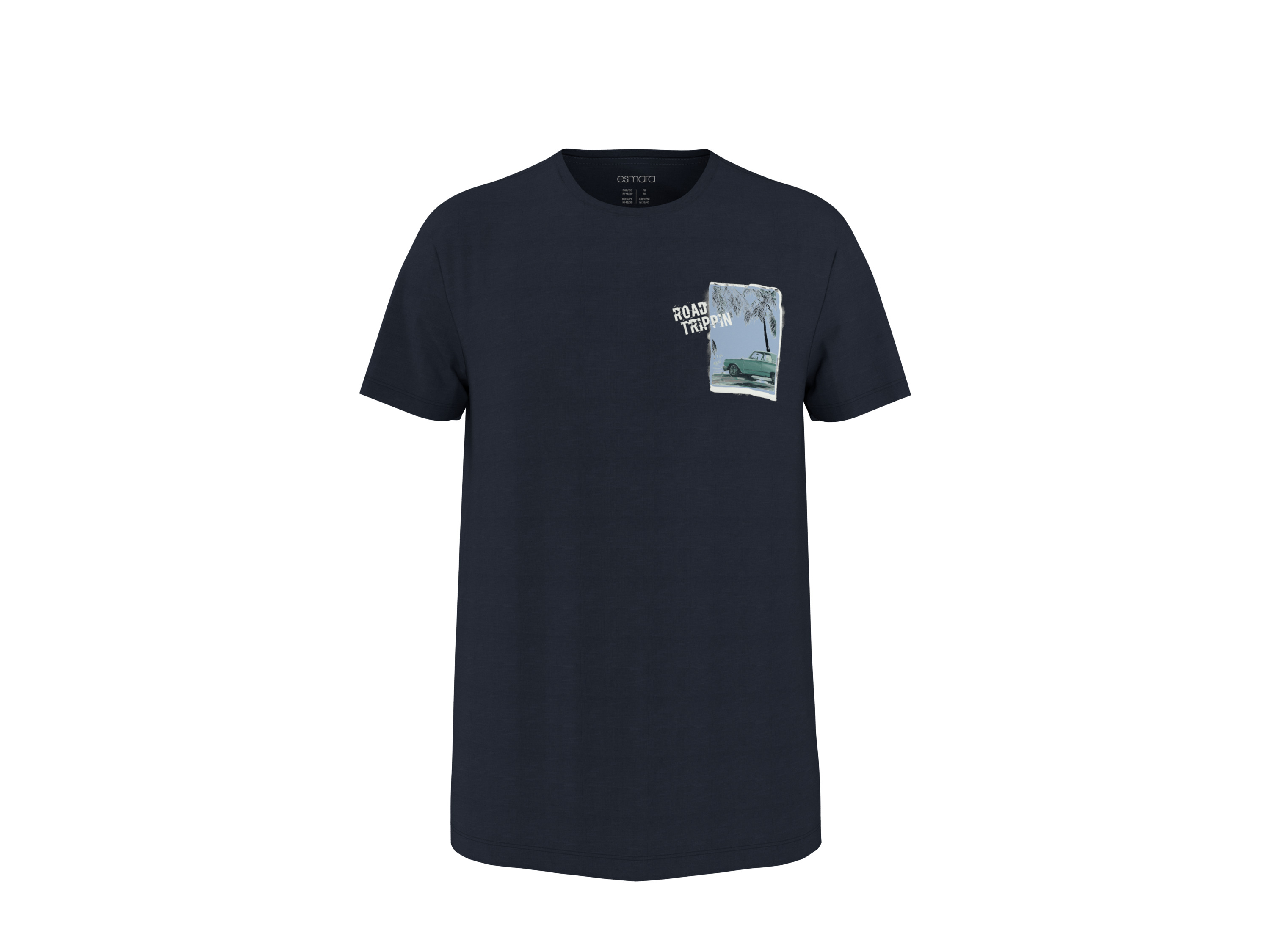 esmara Men Heren T-shirt (Marineblauw, S)