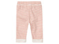 Roze gestreepte leggings voor baby's.