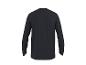 Zwart herenshirt met lange mouwen, achteraanzicht