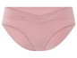 Een roze onderbroek met een gekruiste tailleband.