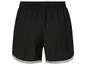 Zwarte shorts met een elastische tailleband en een kantversiering.