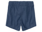 Blauwe katoenen shorts voor baby's.