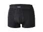 Zwarte herenboxershort met elastische tailleband en merklabel.