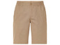 Beige korte broek met elastische tailleband.