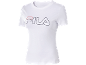 Wit dames T-shirt met groot logo op de voorkant.