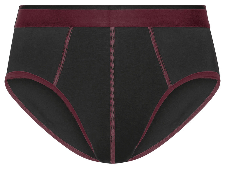 Zwarte onderbroek met rode band.