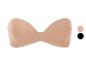 Beige en zwarte strapless bh.