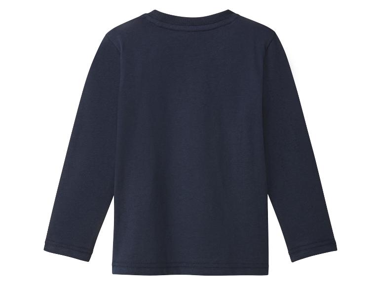 Donkerblauw lang mouw shirt voor kinderen.