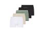 Set boxershorts: wit, beige, groen en zwart.