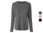 Dames grijs shirt met lange mouwen met kleurkeuzes.