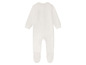 Witte baby romper met lange mouwen.