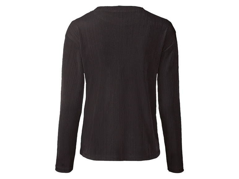 Zwart geribbeld longsleeve shirt.
