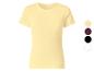 Lichtgeel geribbeld T-shirt met korte mouwen en kleuropties