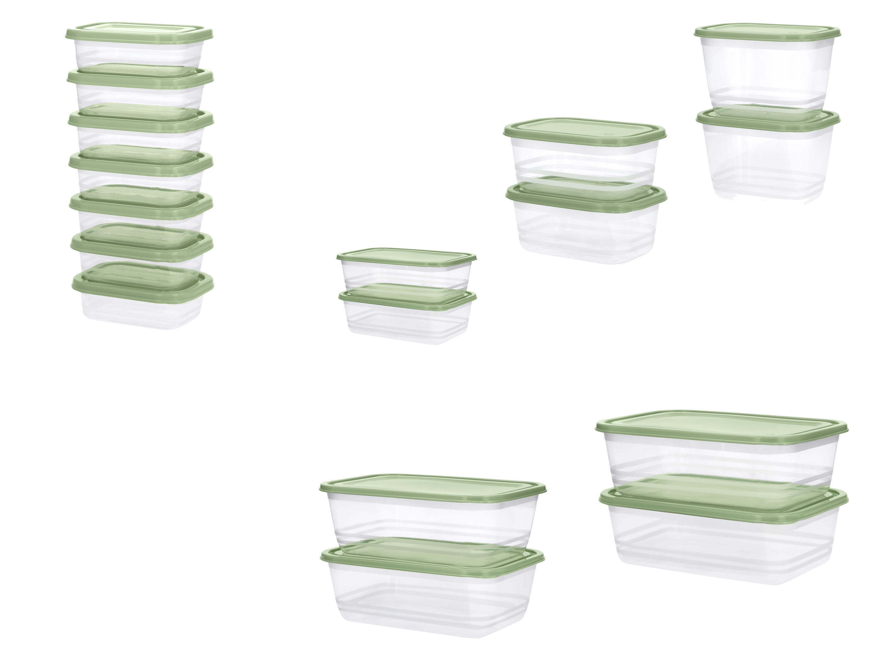 SILVERCREST Vershoudbakjes met deksel - 17-delig (Mint)