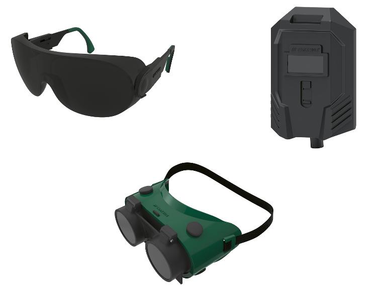 Parkside beschermbrillen: bandmodel en viziermodel.