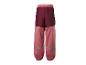 Tweekleurige kinder outdoorbroek met reflecterende strepen.