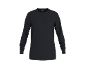 Zwart heren T-shirt met lange mouwen en ronde hals.