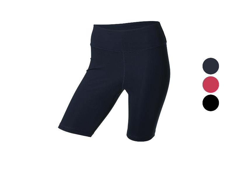 Donkerblauwe dames sportshorts met kleuropties: donkerblauw, rood, zwart.