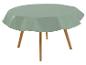 Ronde tafel met lichtgroen tafelkleed