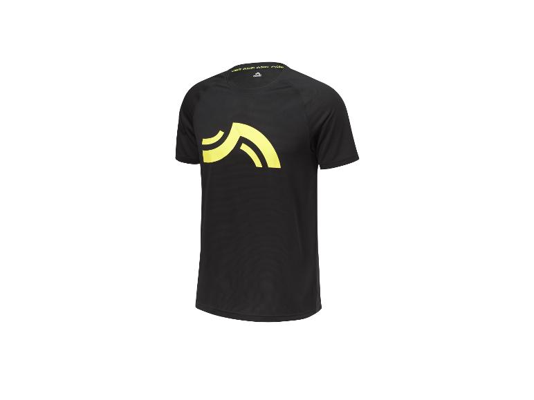 CRIVIT zwart t-shirt met geel logo.