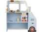 Houten speelgoed foodtruck met diverse speelgoedetenswaren