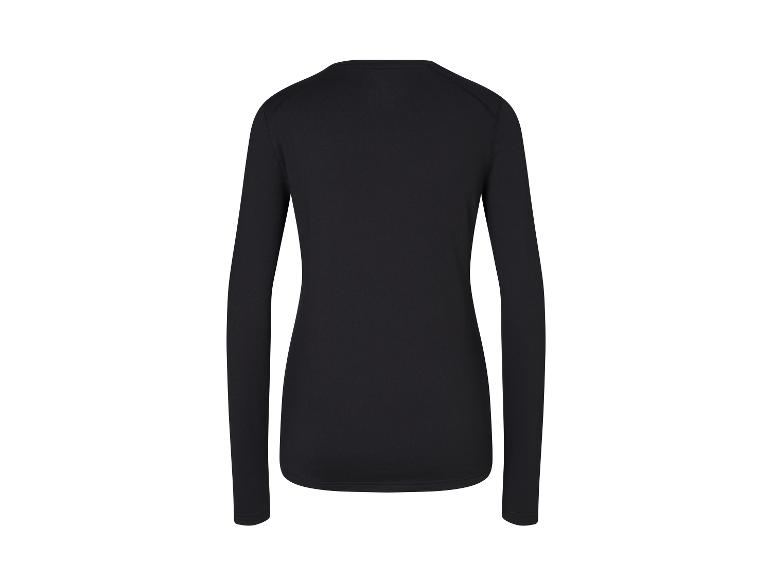 Zwart sportshirt met lange mouwen, achterkant.