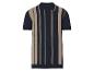 Gestreept gebreid poloshirt, retro stijl.