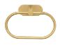 Ovale gouden handdoekhouder.
