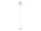 Minimalistische beige staande lamp.