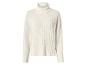 Witte geribbelde coltrui voor dames.