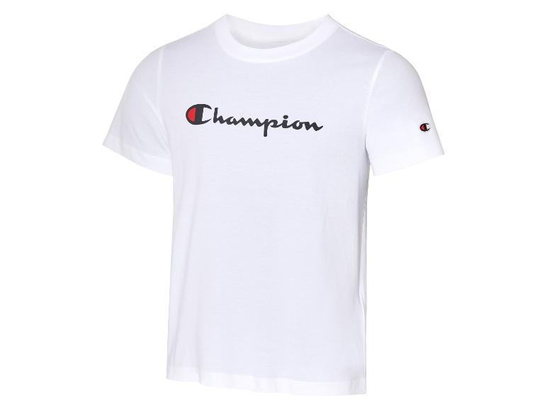 Wit Champion t-shirt met geborduurd logo.