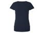 Donkerblauw dames T-shirt met korte mouwen, achterkant