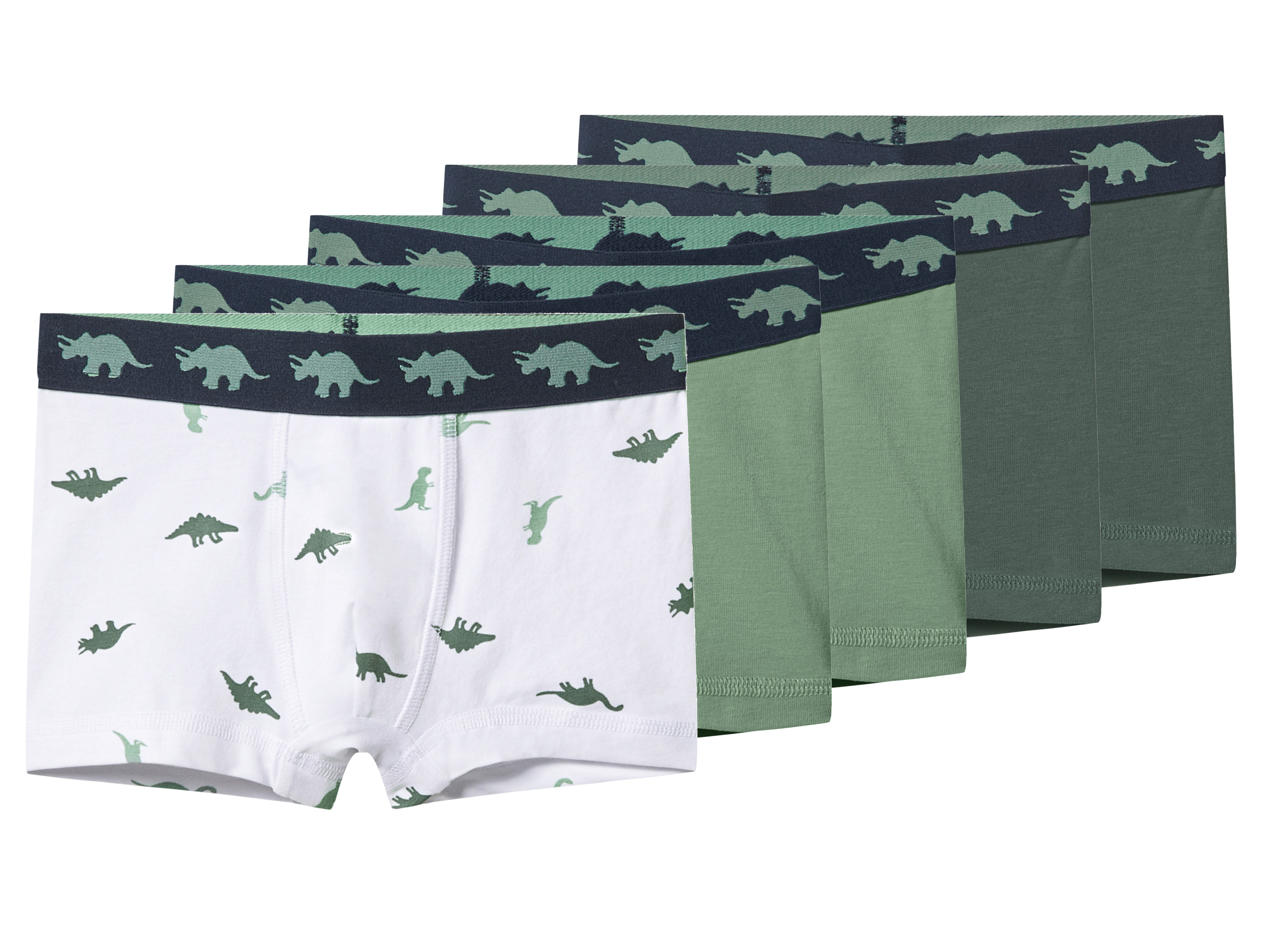 lupilu Set van 5 kinder boxers (Groen, 122/128)