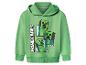 Groene kinderhoodie Minecraft met Creeper-print