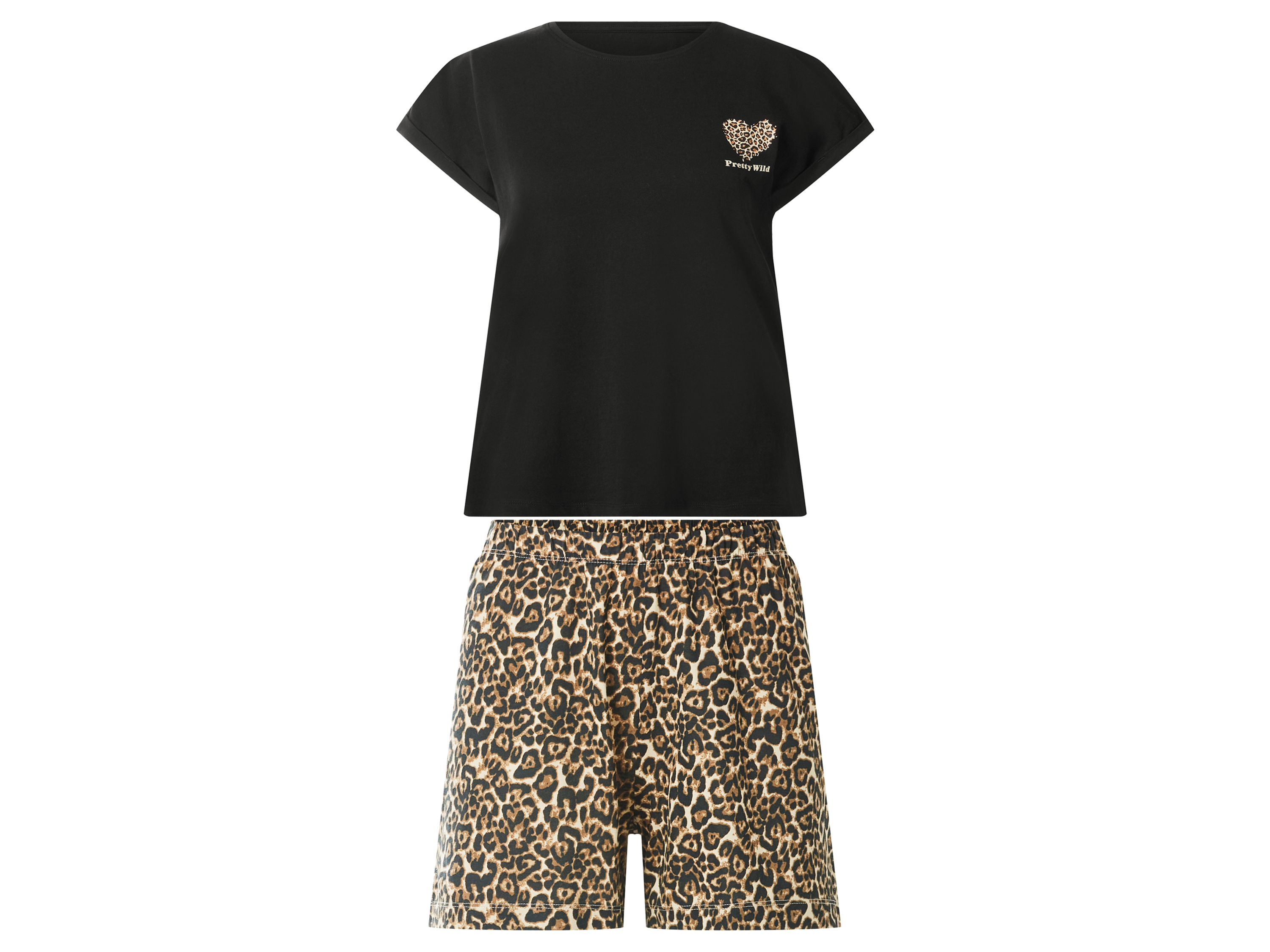 esmara Korte dames pyjama (Zwart, S (36-38))