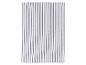 Witte keukendoek met grijze verticale strepen