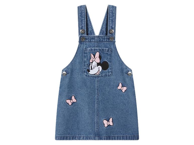 Minnie Mouse denim tuinbroekjurk voor kinderen met strikjes