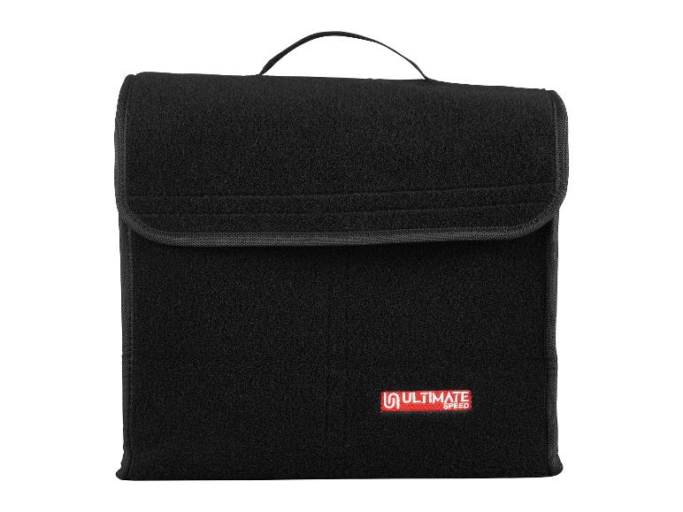 Zwarte Ultimate Speed opbergzak voor auto.